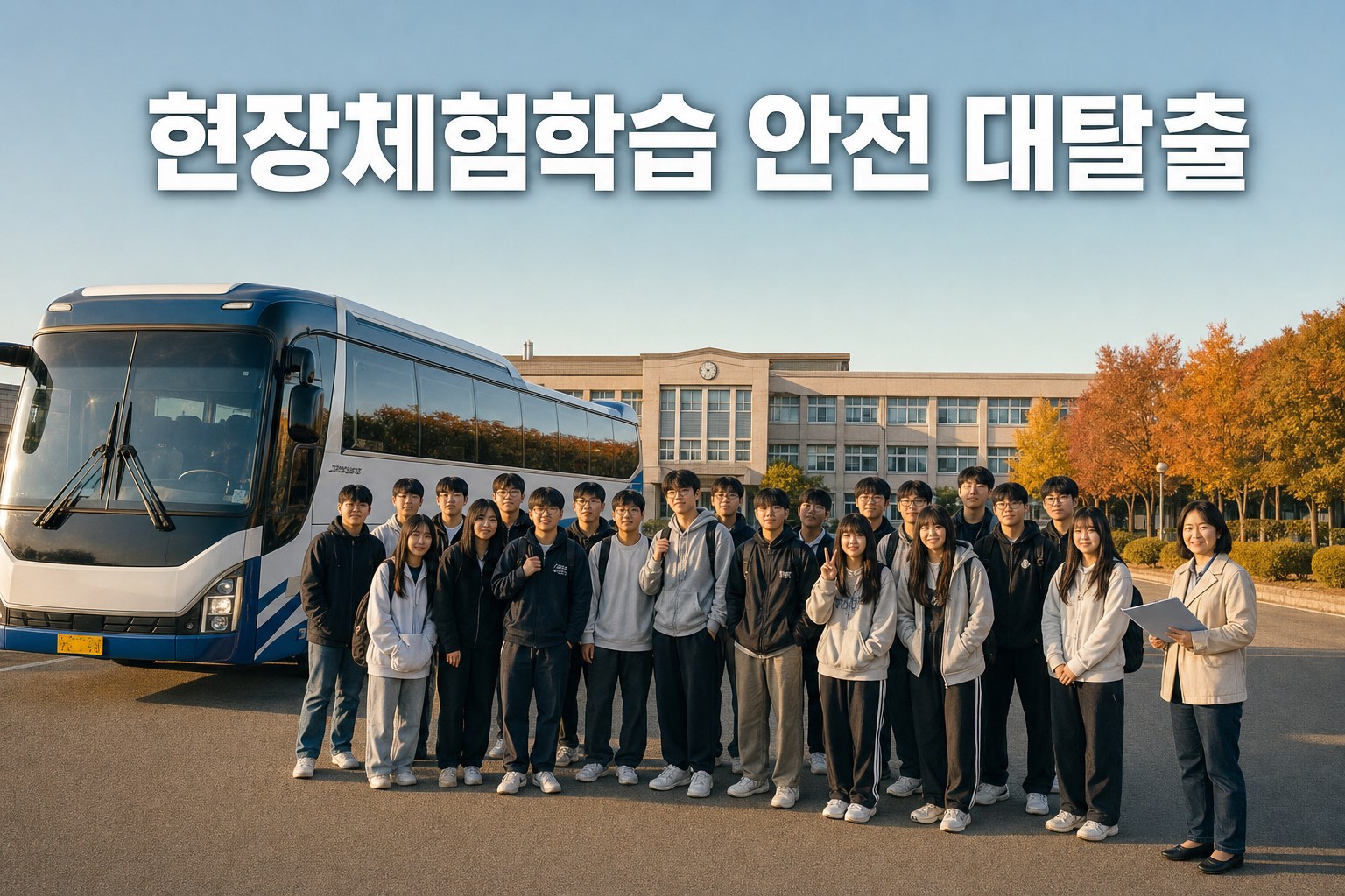 현장체험학습 안전 대탈출 표지