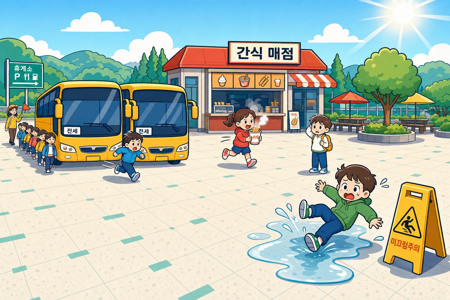 휴게소 풍경